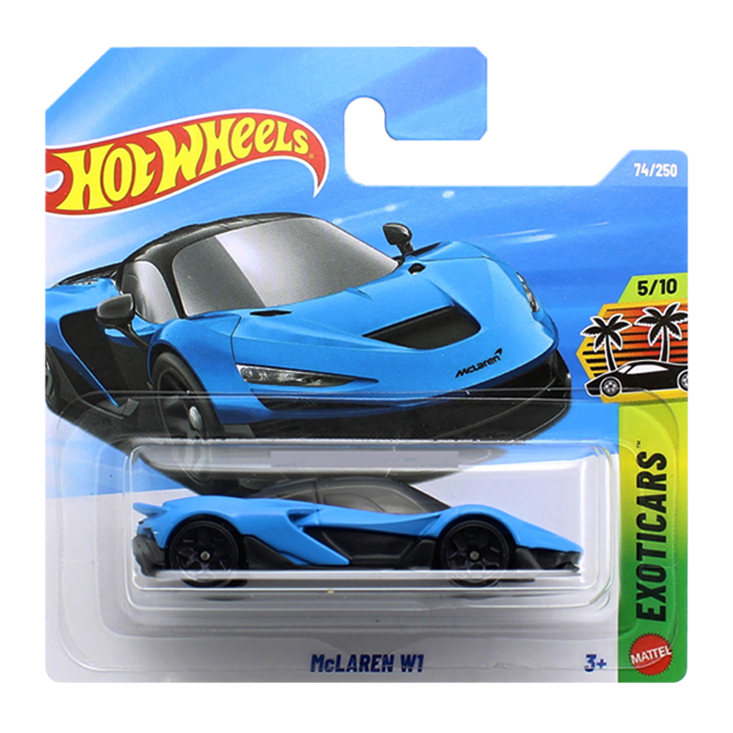 Машинка Базова Hot Wheels McLaren W1 Exotics 1:64 JJJ39 Blue - Retromagaz