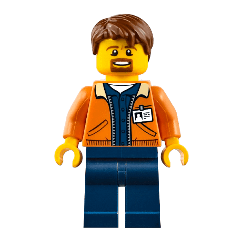 Фігурка Lego Construction 973pb2920 Equipment Operator with Beard City cty0895 Б/У - Retromagaz