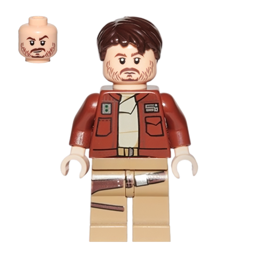 Фігурка Lego Повстанець Cassian Andor Brown Jacket Star Wars sw0813 75171 Б/У - Retromagaz