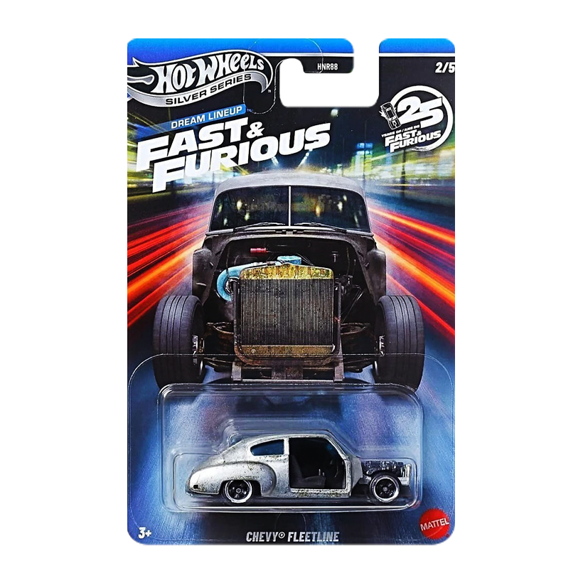 Тематична Машинка Hot Wheels Chevy Fleetline Fast & Furious 1:64 JKX11 Silver - Retromagaz
