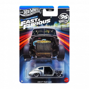 Тематическая Машинка Hot Wheels Chevy Fleetline Fast & Furious 1:64 JKX11 Silver - Retromagaz
