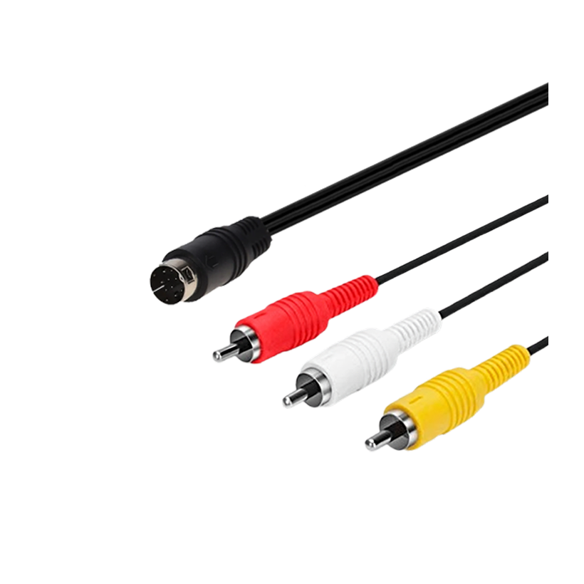 Кабель RMC Mega Drive 2 Composite 3RCA - AV Multi Out Black 1.5m Новый - Retromagaz