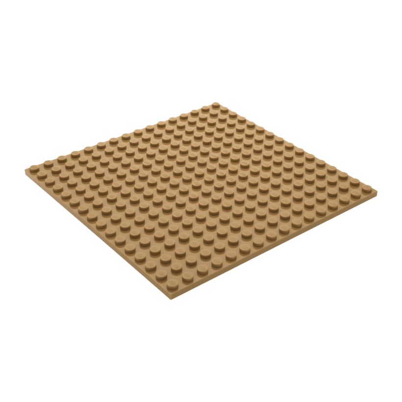 Пластина Lego Звичайна Plate with Underside Ribs 16 x 16 91405 4613196 Dark Tan Б/У - Retromagaz