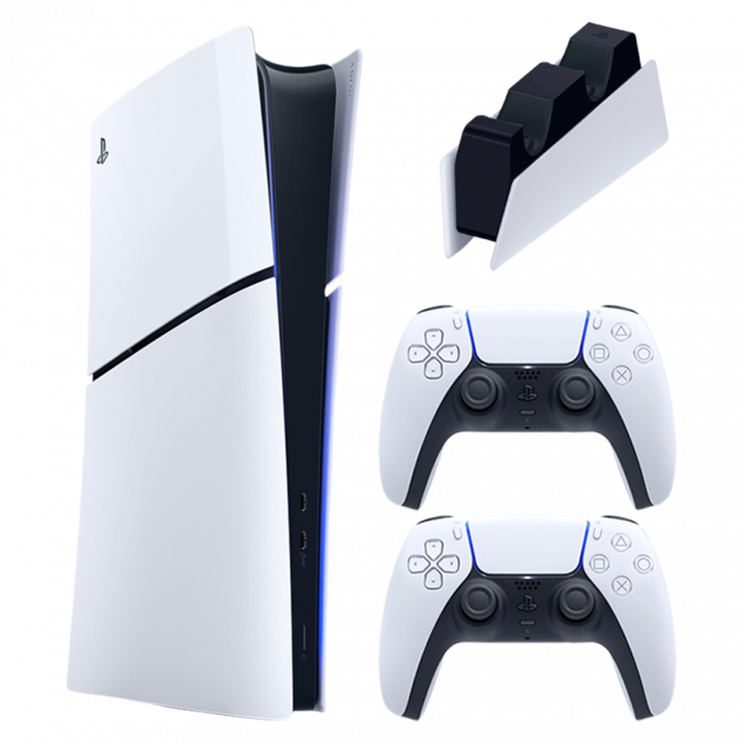 Набір Консоль Sony PlayStation 5 Slim Digital Edition 825GB White Новий  + Геймпад Бездротовий DualSense + Зарядний Пристрій Дротовий DualSense - Retromagaz