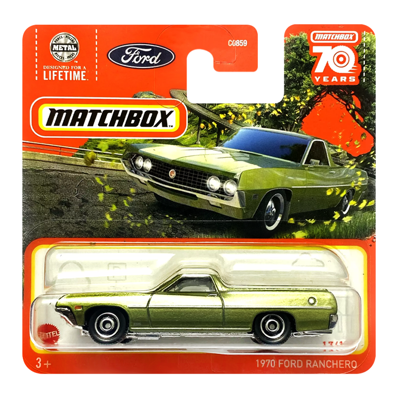 Машинка Большой Город Matchbox 1970 Ford Ranchero Road Trip 1:64 HLC54 Green - Retromagaz
