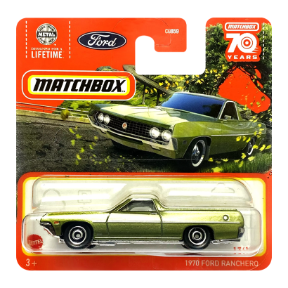 Машинка Большой Город Matchbox 1970 Ford Ranchero Roadtrip 1:64 HLC54 Green - Retromagaz