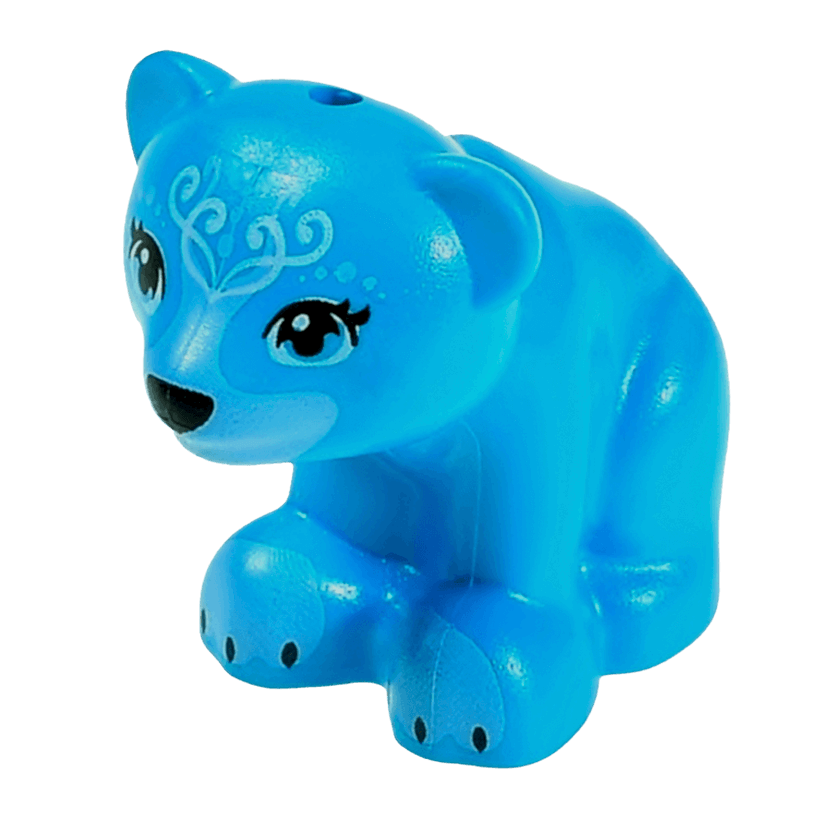 Фігурка Lego Земля Bear Friends Elves Baby Cub Black Nose White Face Animals 14732pb04 6179259 Dark Azure Б/У - Retromagaz