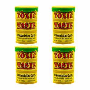 Набор Конфеты 4шт Toxic Waste Yellow Hazardously Sour Candy 42g Набор Конфеты 4шт Toxic Waste Yellow Hazardously Sour Candy 42g - Retromagaz