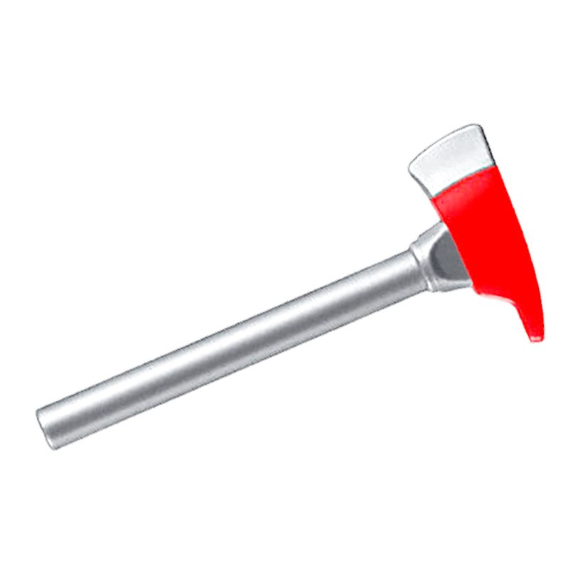 Зброя 2шт Lego Сокира with Red Head and Silver Blade Pattern 39802pb01 6248542 Flat Silver Б/У - Retromagaz