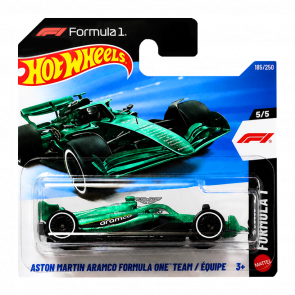 Машинка Базова Hot Wheels Aston Martin Aramco Formula One Team 1:64 JJK25 Green - Retromagaz
