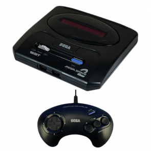 Набір Консоль Sega Mega Drive 2 HAA-2502 Black Б/У  + Геймпад Дротовий - Retromagaz