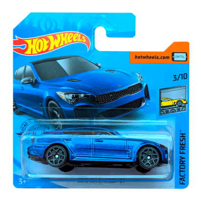 Машинка Базовая Hot Wheels 2019 KIA Stinger GT Factory Fresh 1:64 GHB37 Blue - Retromagaz