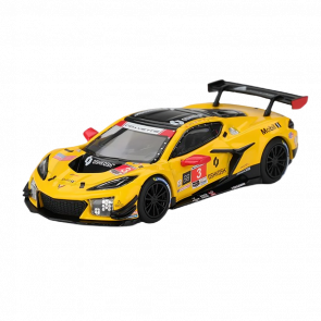 Машинка Premium MINI GT Chevrolet Corvette Z06 GT3.R#3 Corvette Racing 1:64 MGT01168-CH Yellow - Retromagaz