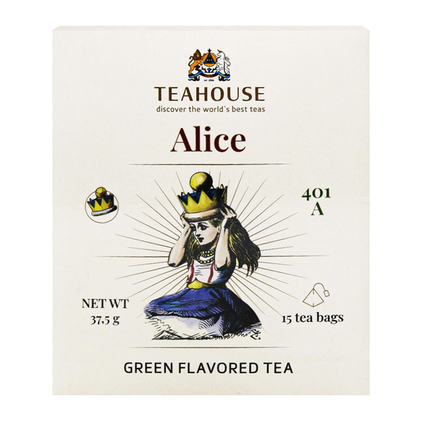 Чай Пакетований Зелений Teahouse Аліса №401 37.5g - Retromagaz