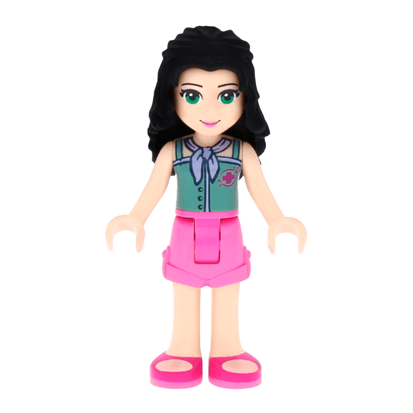Фигурка Lego Girl Emma Dark Pink Shorts Friends frnd077 Б/У - Retromagaz