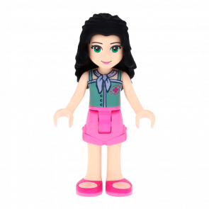 Фигурка Lego Friends Girl Emma Dark Pink Shorts frnd077 1шт Б/У Хороший