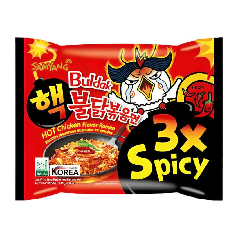 Лапша Samyang Buldak Hot Chicken Flavor Ramen 3x Spicy Острая 140g - Retromagaz