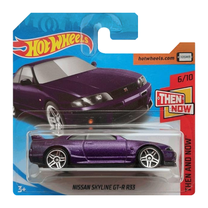 Машинка Базова Hot Wheels Nissan Skyline GT-R R33 Then and Now 1:64 FJY75 Purple - Retromagaz