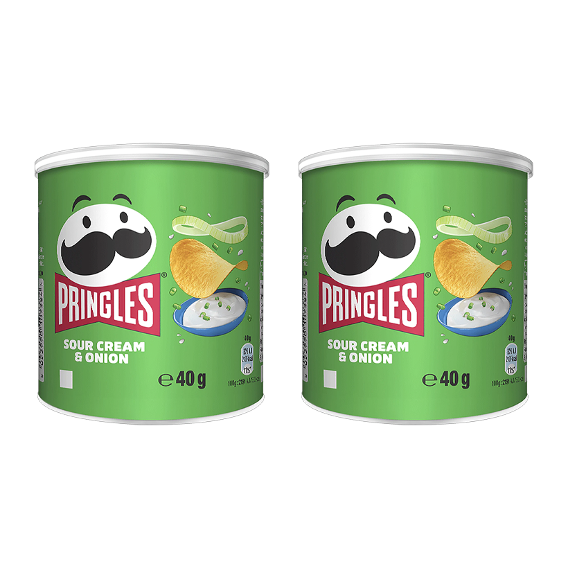 Набір Чипси 2шт Pringles Mini Sour Cream & Onion 40g - Retromagaz