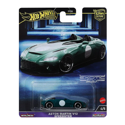 Машинка Premium Hot Wheels Aston Martin V12 Speedster Exotic Envy 1:64 HKC78 Green - Retromagaz