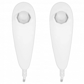 Набір Контролер 2шт Дротовий Nintendo Wii RVL-004 Nunchuk White 1m Б/У - Retromagaz