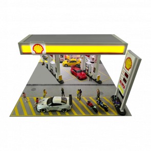Диорама G-Fans Shell Gas Station 1:64 710035 Black - Retromagaz