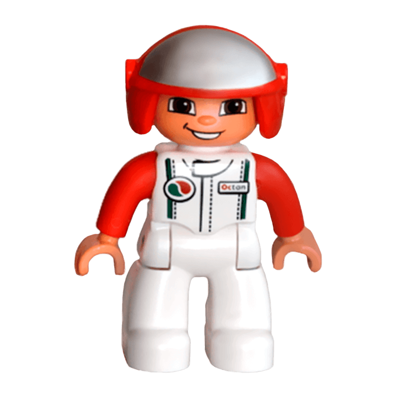 Фигурка Lego Duplo Boy White Legs White Race Top 47394pb161 Б/У Нормальный - Retromagaz