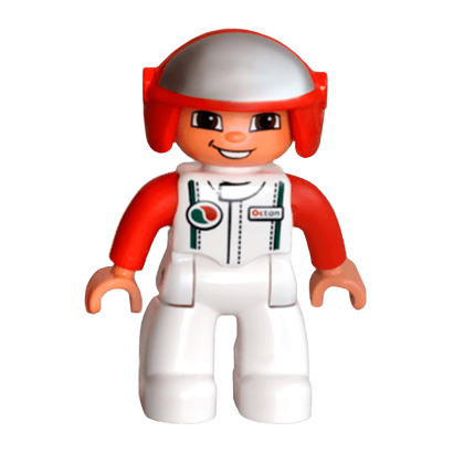 Фигурка Lego Duplo Boy White Legs White Race Top 47394pb161 Б/У Нормальный - Retromagaz