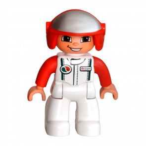 Фігурка Lego Duplo Boy White Legs White Race Top 47394pb161 Б/У Нормальний - Retromagaz