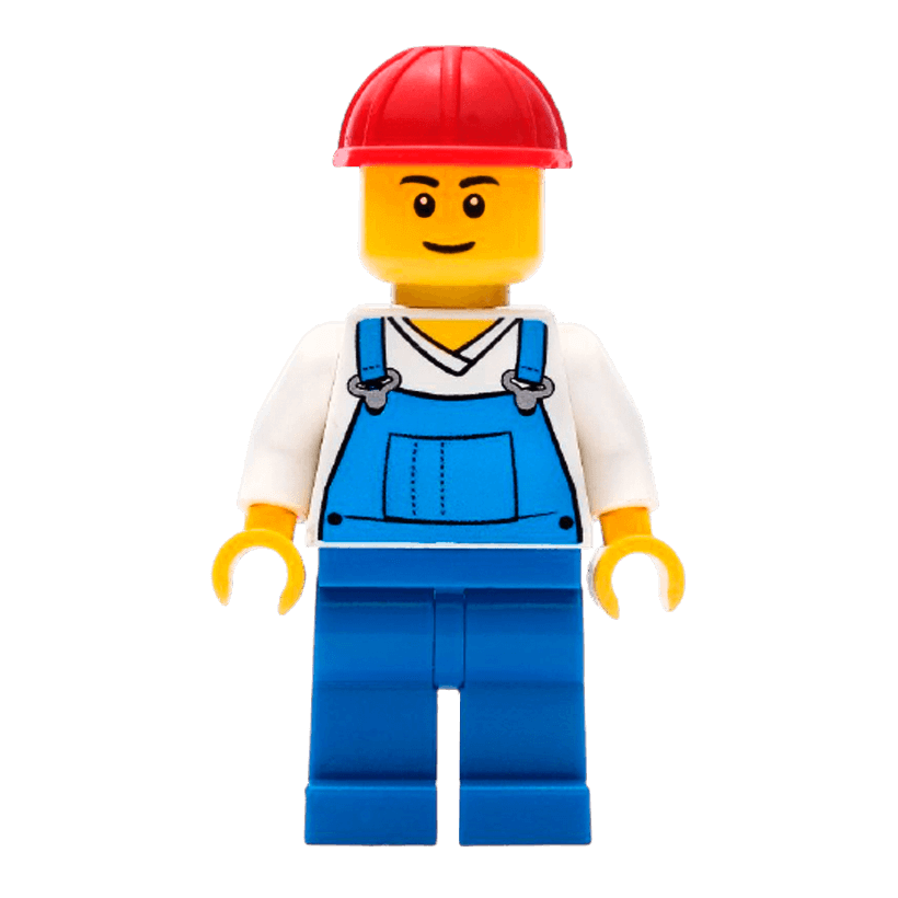 Фігурка Lego People 973pb0649 Overalls Blue over V-Neck Shirt City cty0340 Б/У - Retromagaz