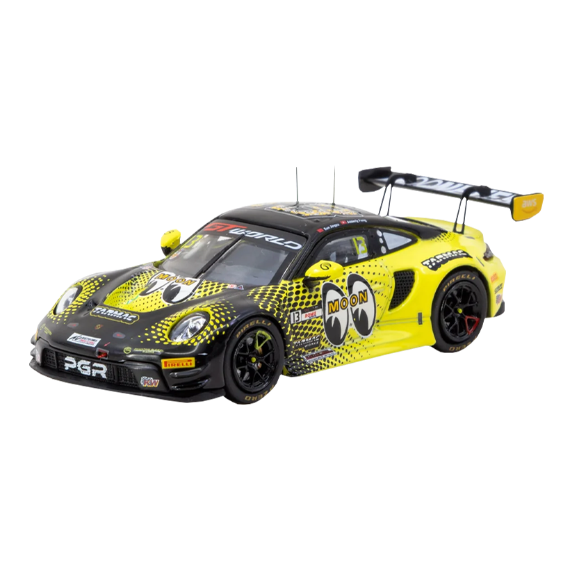 Машинка Premium Tarmac Works Porsche 911 GT3 R GT World Challenge Asia 2025 Phantom Global 1:64 T64-084-25FUJ13 Yellow - Retromagaz