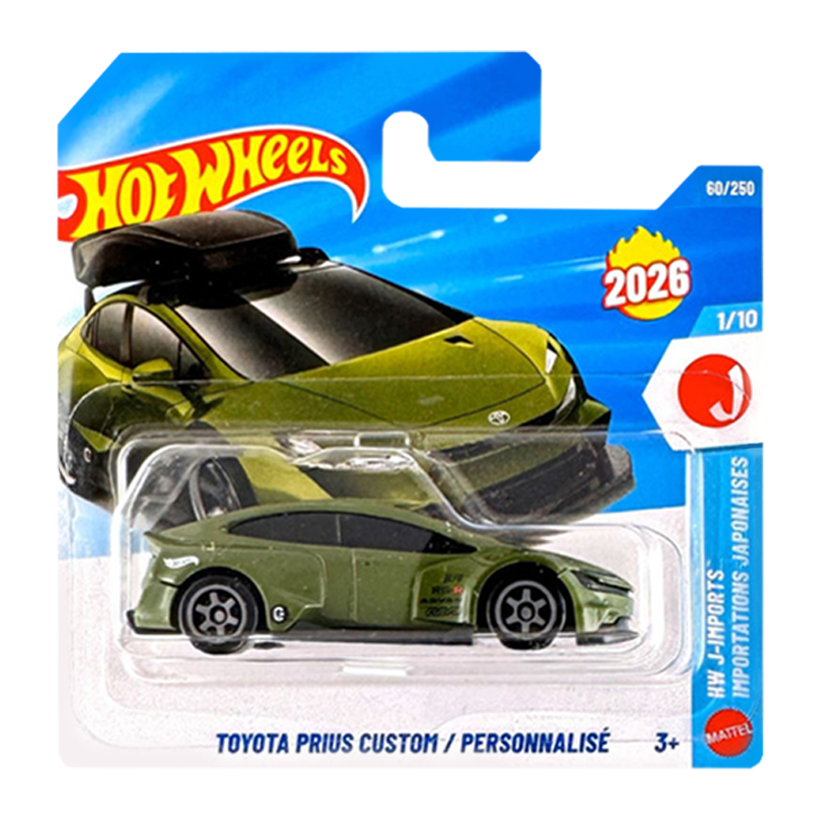 Машинка Базова Hot Wheels Toyota Prius Custom HW J-Imports 1:64 JJL34 Green - Retromagaz