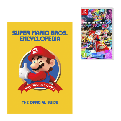 Набір Артбук Super Mario Encyclopedia: The Official Guide to the First 30 Years Nintendo Новий  + Гра Switch Mario Kart 8 Deluxe Російські Субтитри - Retromagaz