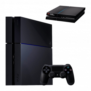 Набір Консоль Sony PlayStation 4 CUH-10-11хх 1TB Black Б/У Хороший + Наклейка TRUST PlayStation 4 GXT 747-H for PS4 Fat FAT Black Новий