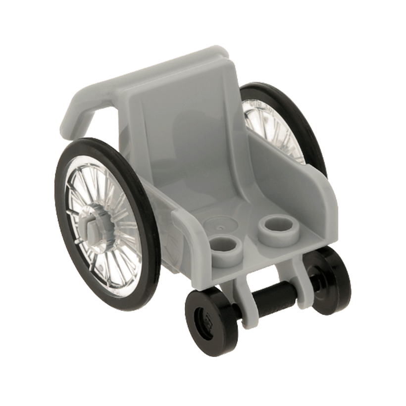 Інше Lego Wheelchair 24312c01 24314pb01 2496 6154097 6297209 6342135 6503208 4569104 6223673 Light Bluish Grey Б/У - Retromagaz