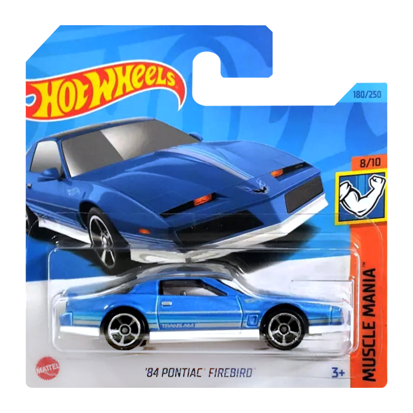 Машинка Базова Hot Wheels '84 Pontiac Firebird Muscle Mania 1:64 HKJ57 Metallic Blue - Retromagaz