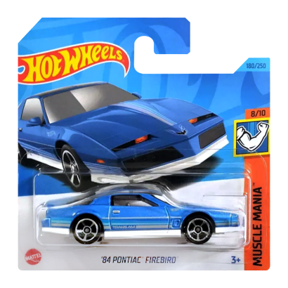 Машинка Базовая Hot Wheels '84 Pontiac Firebird Muscle Mania 1:64 HKJ57 Metallic Blue - Retromagaz