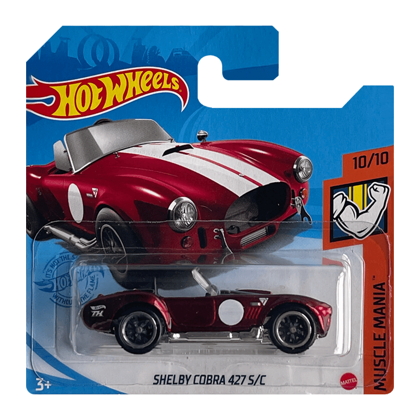 Машинка Базовая Hot Wheels Shelby Cobra 427 S/C Super Treasure Hunt STH Muscle Mania 1:64 GTD13 Red - Retromagaz