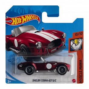 Машинка Базовая Hot Wheels Shelby Cobra 427 S/C Super Treasure Hunt STH Muscle Mania 1:64 GTD13 Red