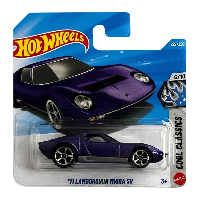 Машинка Базовая Hot Wheels `71 Lamborghini Miura SV HW Euro 1:64 JJK54 Purple - Retromagaz