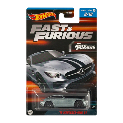 Тематична Машинка Hot Wheels Mercedes-AMG GT Fast & Furious 1:64 HNR88/HNT18 Grey - Retromagaz