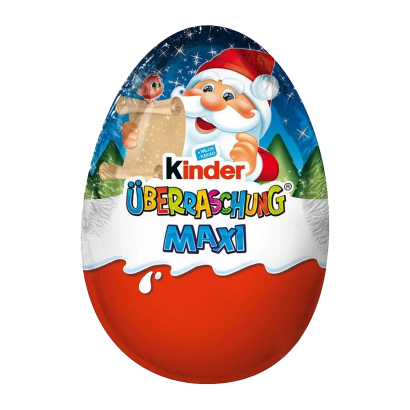 Шоколадне Яйце Kinder Surprise MAXI Christmas 100g - Retromagaz