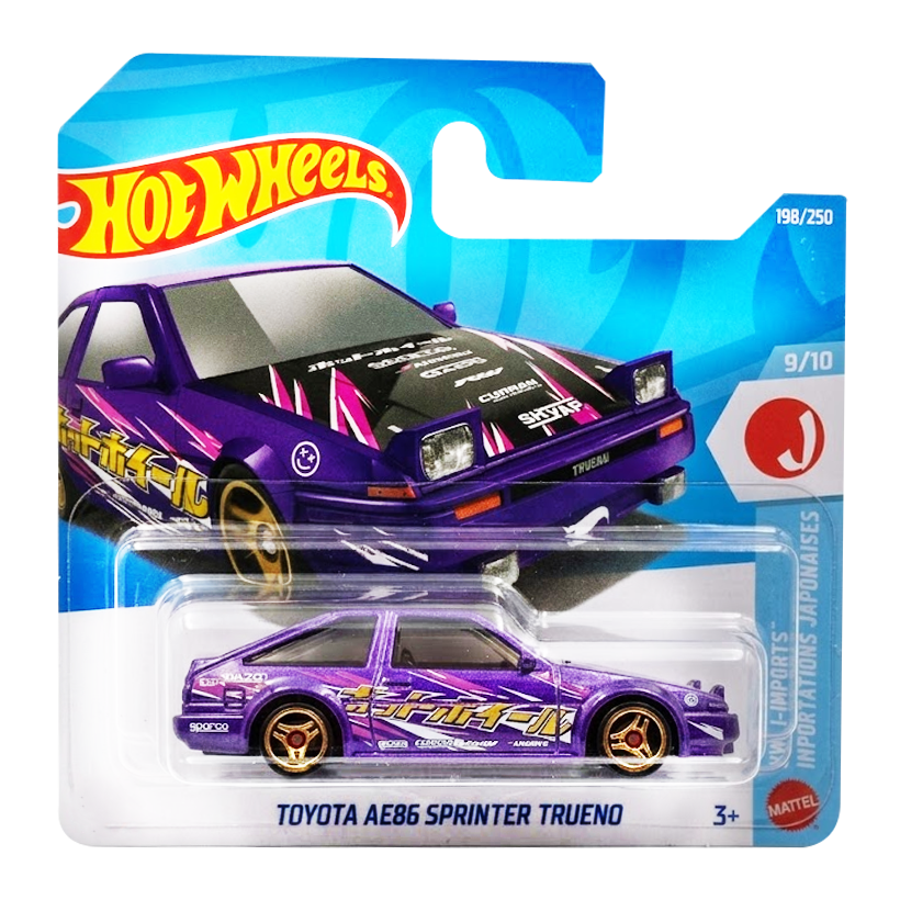 Машинка Базова Hot Wheels Toyota AE86 Sprinter Trueno Hatchbacks 1:64 JJK34 Purple - Retromagaz