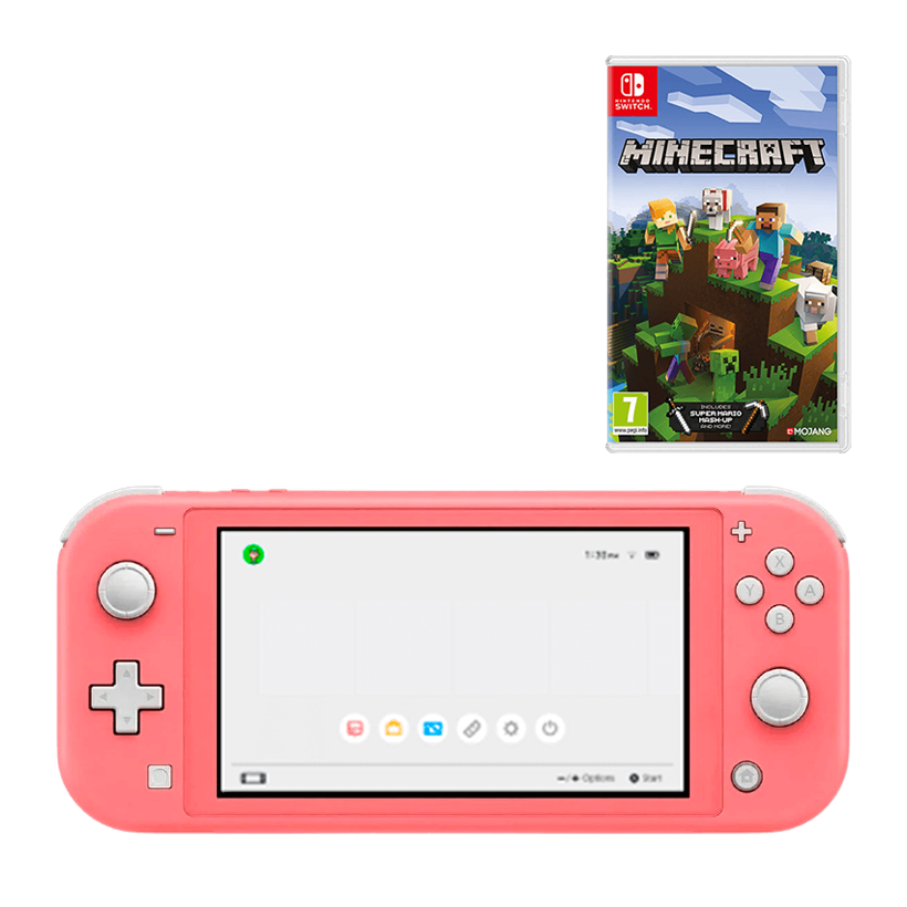 Набор Консоль Nintendo Switch Lite 32GB Coral Новый + Игра Minecraft Русская Озвучка - Retromagaz