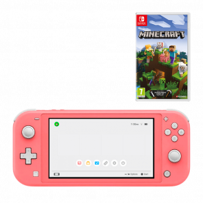 Набір Консоль Nintendo Switch Lite 32GB Coral Новий  + Гра Minecraft Російська Озвучка - Retromagaz