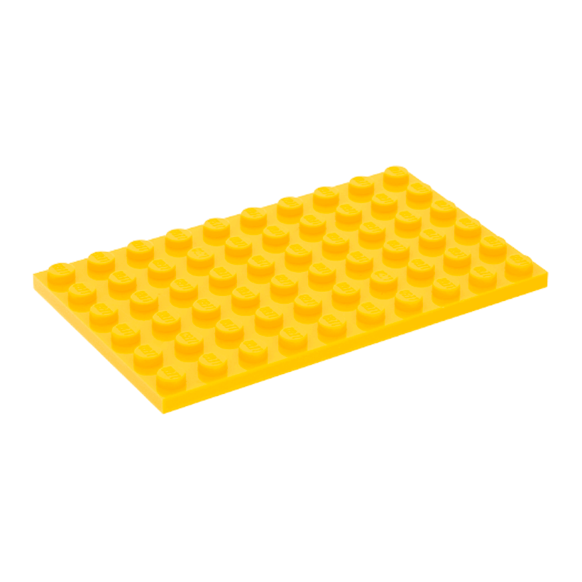 Пластина 4шт Lego Звичайна 6 x 10 3033 303324 Yellow Б/У - Retromagaz