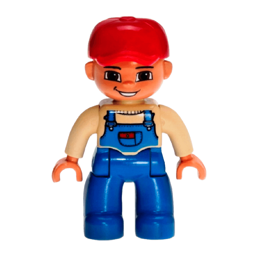 Фигурка Lego Boy Blue Legs Tan Top Duplo 47394pb115 Б/У - Retromagaz