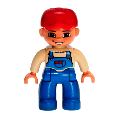 Фігурка Lego Boy Blue Legs Tan Top Duplo 47394pb115 Б/У - Retromagaz