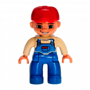 Фигурка Lego Blue Legs Tan Top Duplo Boy 47394pb115 Б/У - Retromagaz