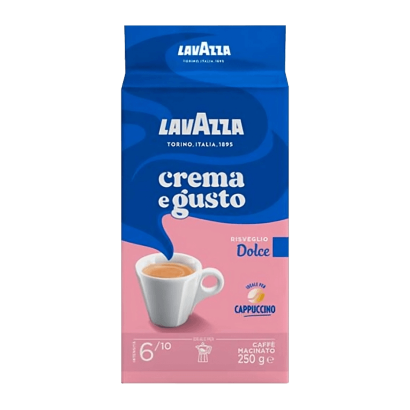 Кофе Молотый Lavazza Crema e Gusto Dolce Оригинал 250g - Retromagaz